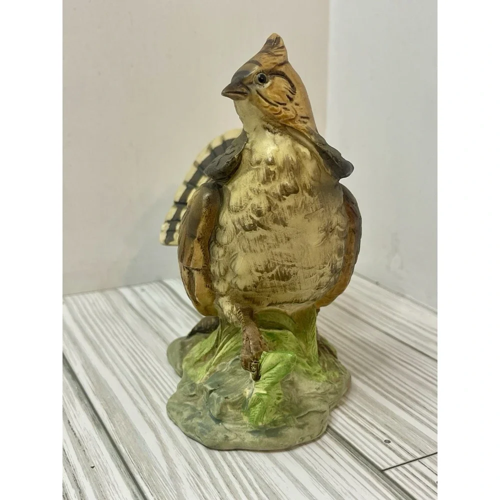 Vintage Norleans Spruce Grouse Ceramic Figurine Japan Bird Shelf Decor 5